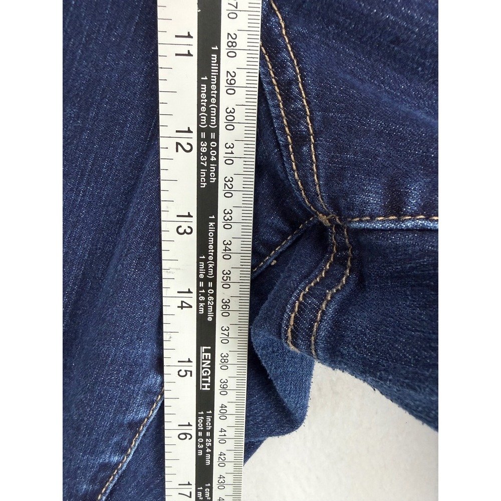 Maurices Everflex High-Rise Skinny Jeans Dark Wash 24W Short Repreve Stretch - Picture 5 of 8